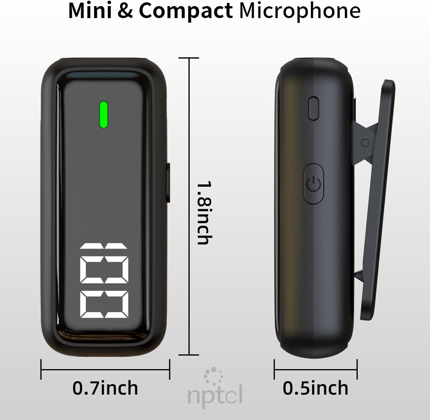 NPTCL Wireless Lavalier Microphone Set | USB-C & Lightning Clip-On Mic for iPhone, iPad & Android, 24-Hour Battery Case, Noise Reduction for Vlogging, YouTube, TikTok & Podcasts
